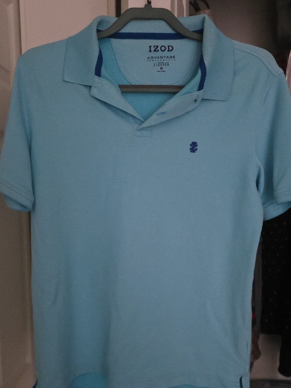 Izod Light Blue Men’s Polo with Navy Logo